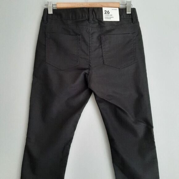 JOE FRESH Classic Slim Mid-Rise Stretch Black Jeans Sz 26 - Picture 7 of 13